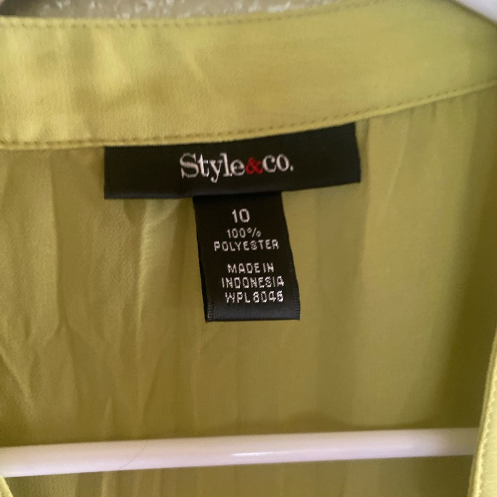 Style & Co. Light Green Ruffled Blouse - Picture 3 of 7